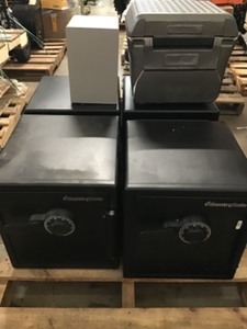 lot 21 image: Lot with assorted Sentry Safes various styles and conditions