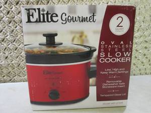 Elite Gourmet 2 Quart Oval Stainles...