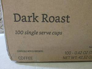 Box of 100 Dark Roast Coffee Single...