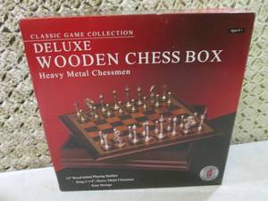 Deluxe Wooden Chess Box Heavy Metal...