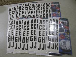 12 Packs of 2 Block Vinyl Letters ...