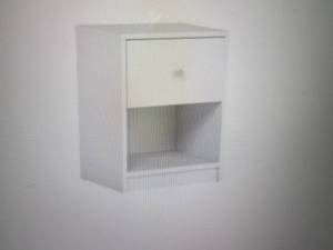 1-Drawer Nightstand in White Open B...