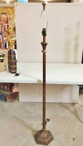 lot 51 image: Stone & Bronze Metal Floor Lamp&nbspExcellent Condition Matches Lamps In Lot 50