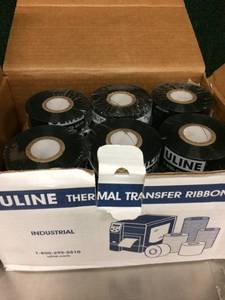 lot 50 image: ULINE Industrial Thermal Transfer Ribbons - Resin, 2.36 x 1,476 - 2 BOXES NEW