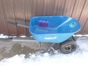Jackson 2  wheel wheel barrow. New condition. As shown.