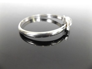 .925 Sterling Silver Grey Chrysoberyl Hook Bangle Bracelet