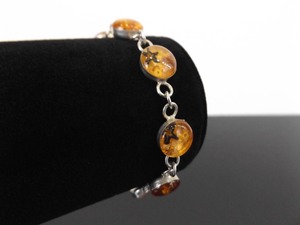 .925 Sterling Silver Encapsulated Flower Bracelet