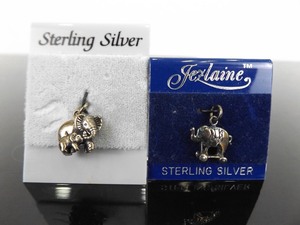 2 - NEW Sterling Silver .925 Elephant Charms