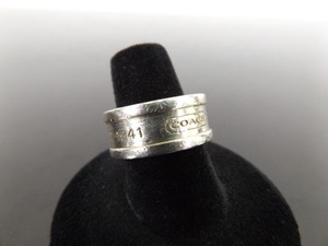 .925 Sterling Silver COACH Ring Size 7
