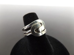 .925 Sterling Silver Artisan Infinity Ring Size 6