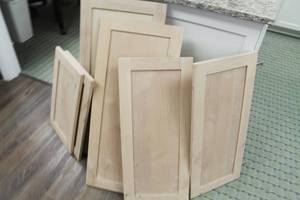 Natural Wood Cabinet Doors Lot Of 6 Doors