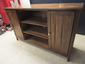 SOLID OAK STORAGE DISPLAY CABINET