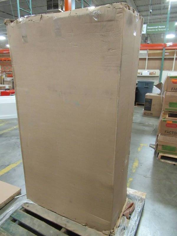 lot 307 image: Swan 30 in. x 60 in. x 58 in. 3-Piece Easy Up Adhesive Alcove Tub Surround in White. RM58000.010