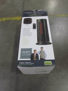 lot 116 image: Scott Living 1500-Watt Infrared Quartz Tower Electric Space Heater with Thermostat and Remote 1224HI-12-243