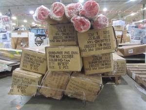 lot 27 image: MIXED PALLET OF SUN SHADES All-Weather Exterior PVC Manual Roll-Up Sun Shade