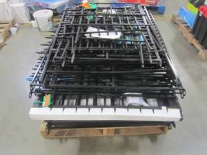 lot 30 image: MIXED PALLET OF  Powder-coated Steel Pressed Point Decorative Metal Fence Panels