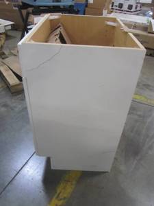lot 97 image: Project Source White Single Sink Vanity - Cabinet Only - (Common 24-in x 19-in) VBCU2418