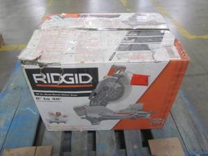 lot 36 image: RIDGID 15 Amp 10 in. Dual Bevel Miter Saw with Laser R4112