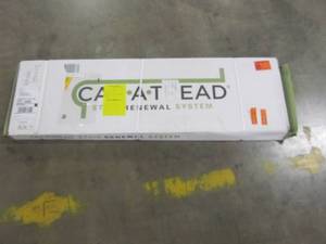 lot 41 image: Cap A Tread Alberta Spruce 47 in. L x 12-18 in. W x 1-1116 in. T Vinyl Overlay Left Return to Cover Stairs 1 in. T 016273891