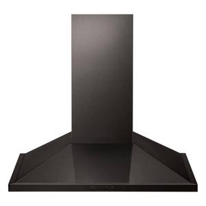 lot 19 image: LG Studio 36 in. 600 CFM Indoor Wall Mount Range Hood with Light in Black Stainless Steel LSHD3689BD - Slight dent in front LH Corner and By the Touch Controls