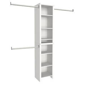 lot 209 image: ClosetMaid Impressions 4 ft. to 9 ft. White Narrow Closet Kit, 14855
