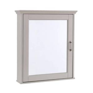 lot 222 image: Ashburn 23 in. W x 28 in. H x 8 in. D Framed Wood Surface-Mount Bathroom Medicine Cabinet in Grey, ASGRC2328