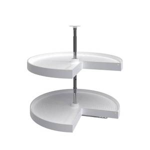 lot 223 image: Rev-A-Shelf 2-Shelf 28 in. White Polymer Pie-Cut Lazy Susan, LD-2942-28-11-1