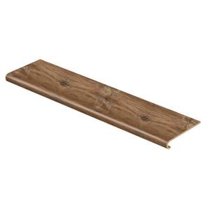 lot 255 image: Cap A Tread T13693 Heirloom PineMountain Knot 47 L x 12-18 D x 1-1116 H Vinyl Overlay to Cover Stairs.