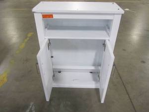 lot 15 image: Scott Living Durham 24-in W x 30-in H x 10-in D White Bathroom Wall Cabinet 1328WC-24-241