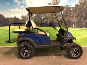 Blue Lifted Club Car Precedent Four Passenger Golf Cart