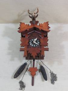 lot 8 image: Vintage German Movement Deer Head Cuckoo Clock