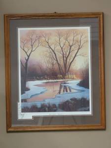 lot 30 image: Bevens Creek Whitetails Print by Leo Stans