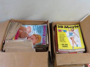 lot 27 image: 2 Boxes of 1950s and 60s Movie Magazines
