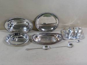 lot 37 image: Silver Plated Serving Lot