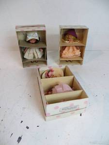 3 VINTAGE Storybook Dolls