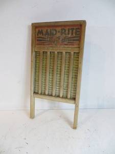 VINTAGE Wooden Maid-Rite Washboard
