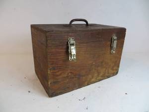 VINTAGE Homemade Wooden Toolbox