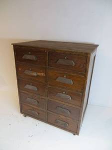 VINTAGE Small Chest of Drawers on Wheels