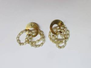 VINTAGE 14K Gold and Seed Pearl Earrings
