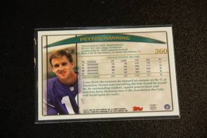 1998 Topps Peyton Manning Rookie Card Auto See description