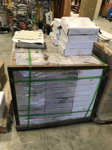 813sqft Pure White Hexagon Tile Sheet Full Pallet