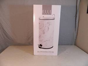 New Elle Decor 30 Liter Marble Step Bin