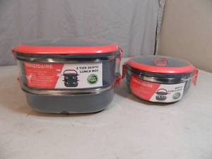 2 New Frigidaire Bento Style Lunchboxes