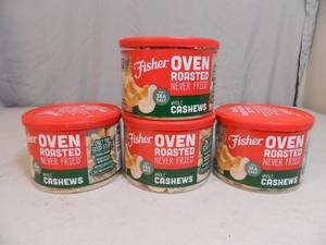 4 New Containers of Fishers Whole Cashews