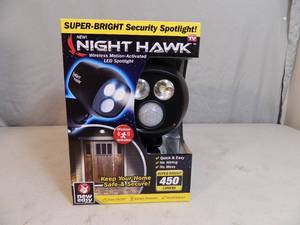 New Night Hawk Wireless Motion Activated LED Spotlight