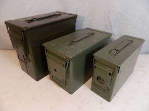 3 New Metal Ammo Cans