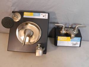 Shower Controls and Sink Faucet
