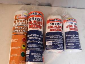 4 Rolls of New Plastic Sheeting