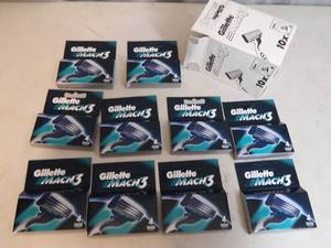 40 New Gillette Mach 3 Razor Cartridges