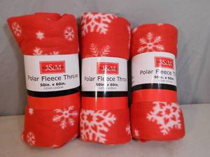 3 New Polar Fleece Throws